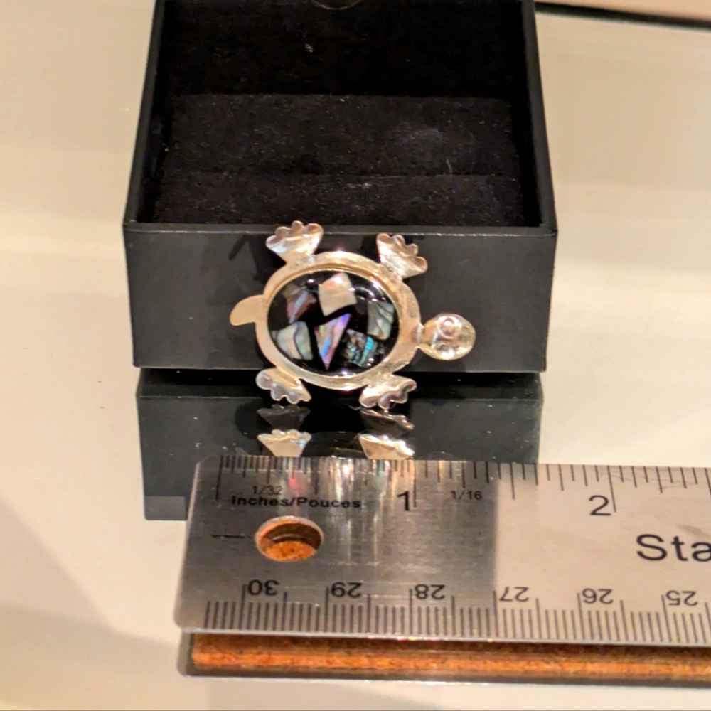Sterling Silver and Abalone turtle pin